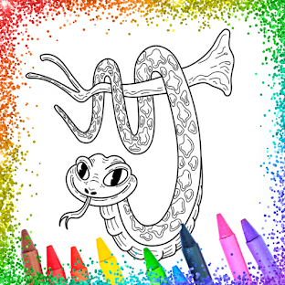Glitter Snakes Coloring Book